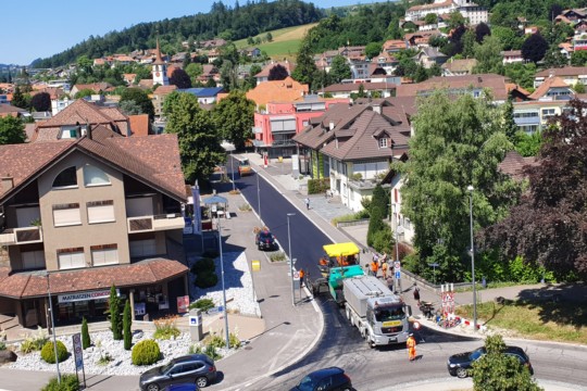 Belagsarbeiten Umfahrung Worb