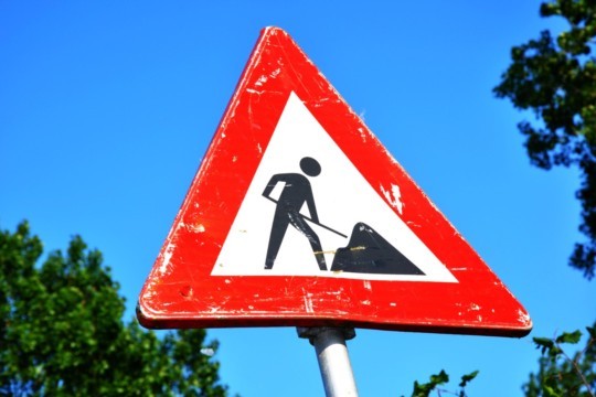 Baustelle lizenzfrei