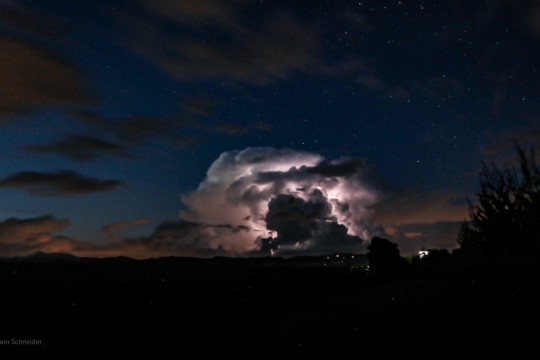 Gewitterwolke bei Nacht- Erwin Schneider