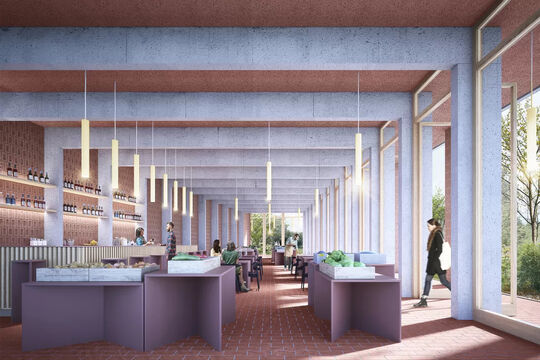 Worb Blick in Markthalle