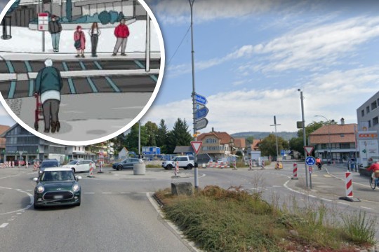 Zentrum Mnsinen Ortsdurchfahrt Verkehrsregime-High-Quality
