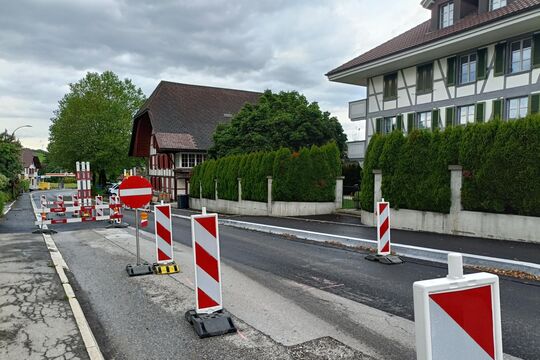 Biglen Rohrstrasse Einbahn