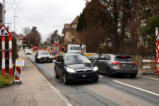 Bild Baustelle bringt Stau, Kritik und Tempo 30