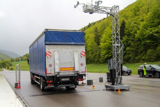 Abgasmessung Remote Sensing Detection -Testinstallation