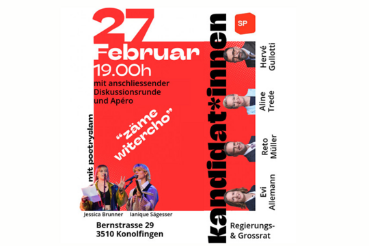 Bild SAVE THE DATE = treffe die Kandidat*innen / Regierungs & Grossrat