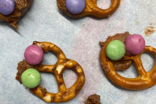 unsere Brezel mit Smarties