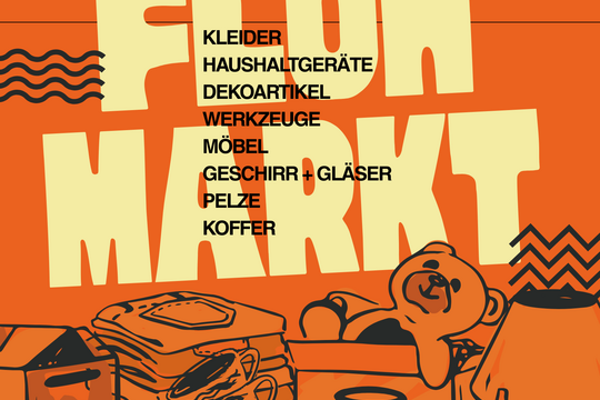 Orange Bold Illustrative Flea Market Poster.png