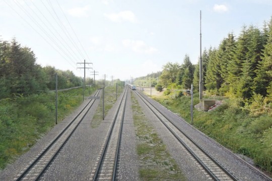 Blick Richtung Guemligen im Hueenliwald – Visualisierung