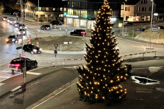 Baum Münsingen night