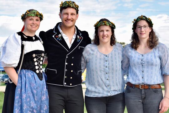 Sieger--innen des Tages (v.l.)- Egli Isabel, Kramer Lario, Gäumann Jasmin und Klossner Melissa