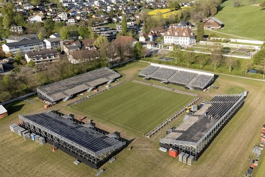 Bild Aufbau Emmentalisches Schwingfest Oberdiessbach
