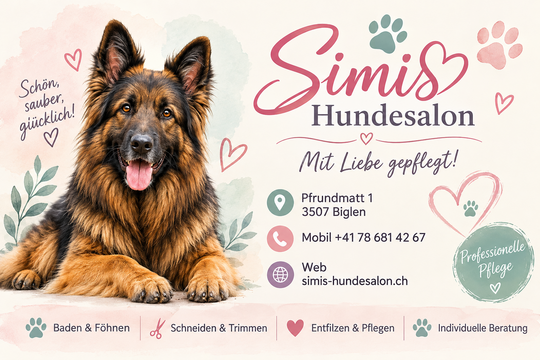 Pastellfarbener Hundesalon-Flyer mit Sch&auml;ferhund (1).png
