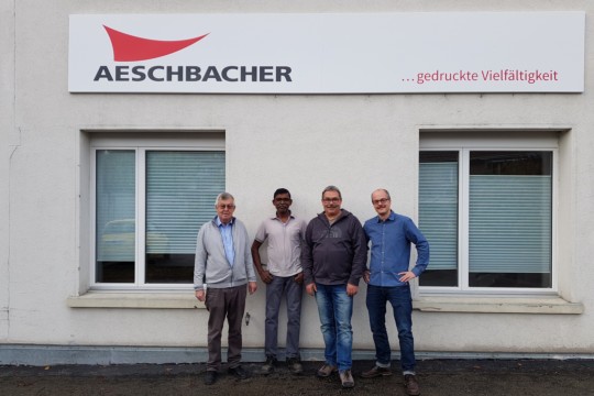 Aeschbacher Movember-Crew v.l. Hans-Jürg Aeschbacher, Cyril Rajendram, Roland Rippstein und Tom Aeschbacher 