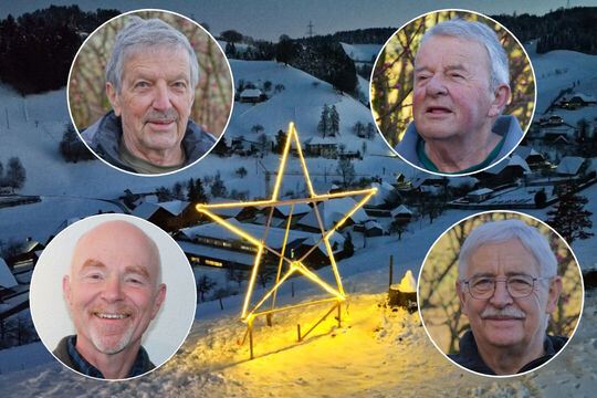 Bild Der Adventsstern erhellt die Winternacht