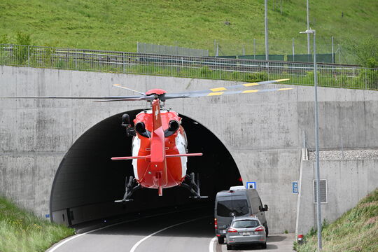 Wislentunnel Unfall Heli
