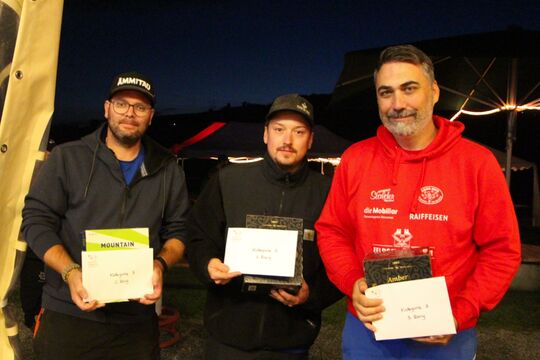 Einzelschlägerwertung 3 Stärkeklasse vlnr Nydegger Pascal_Frey Dominic_Stalder Michael