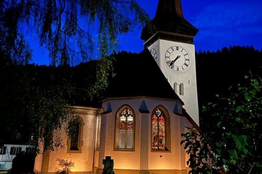 Kirche beleuchtet