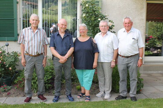 Margrit Zuercher und vier Gemeindepraesidenten