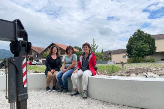 Edith Hubschmid, Rahel Dähler und Trix Riem vom Frauenverein Kiesen-Oppligen